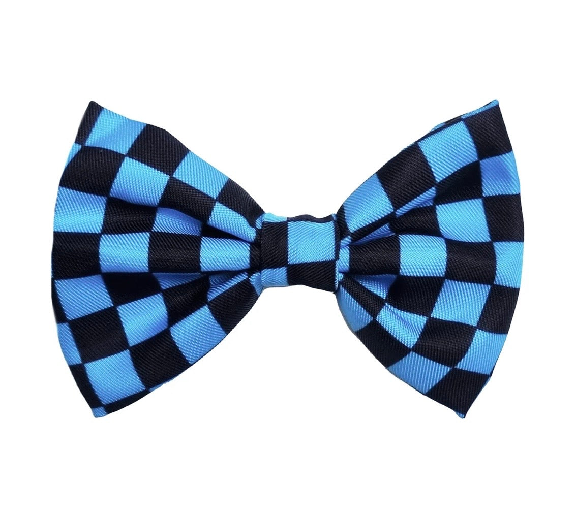 Blue Checkers - Bow Tie