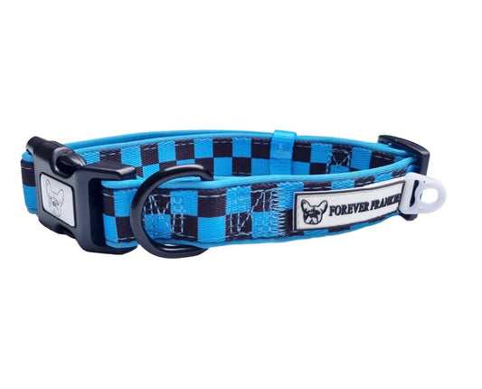 Blue Checkers - Dog Collars