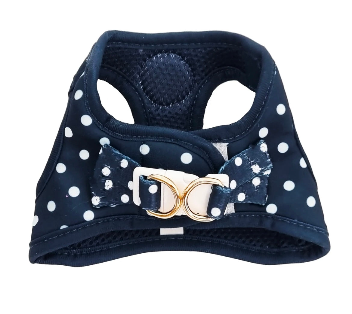 Navy Polka Dot - Step-In Harness
