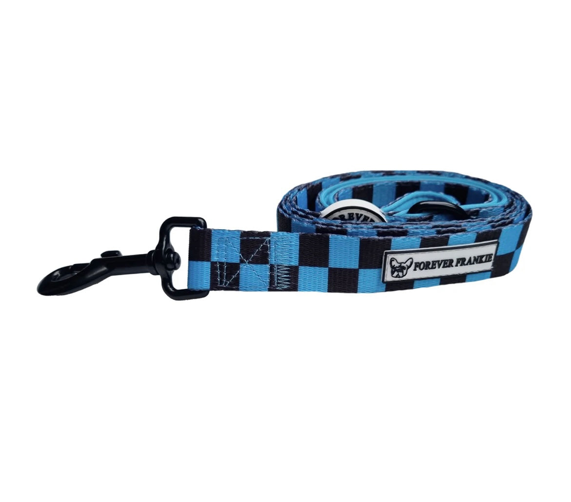 Blue Checkers - Dog Leads