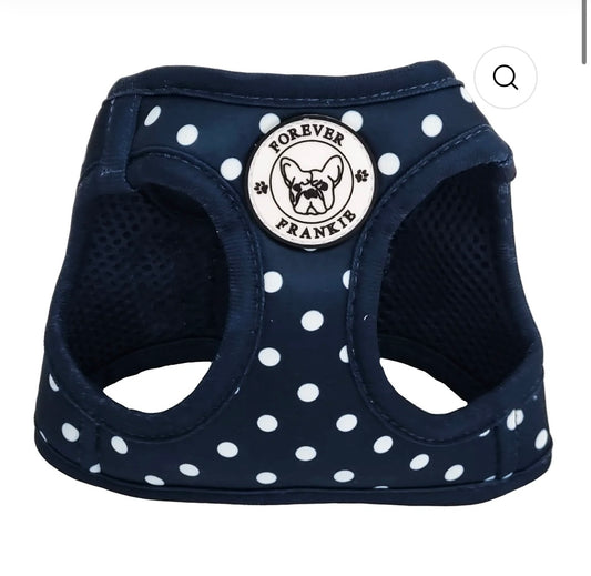 Navy Polka Dot - Step-In Harness