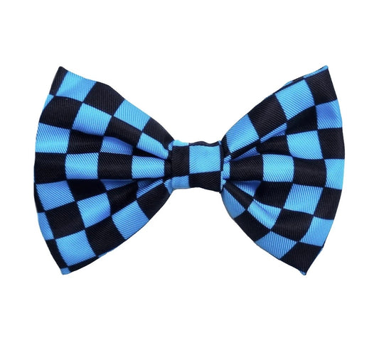 Blue Checkers - Bow Tie